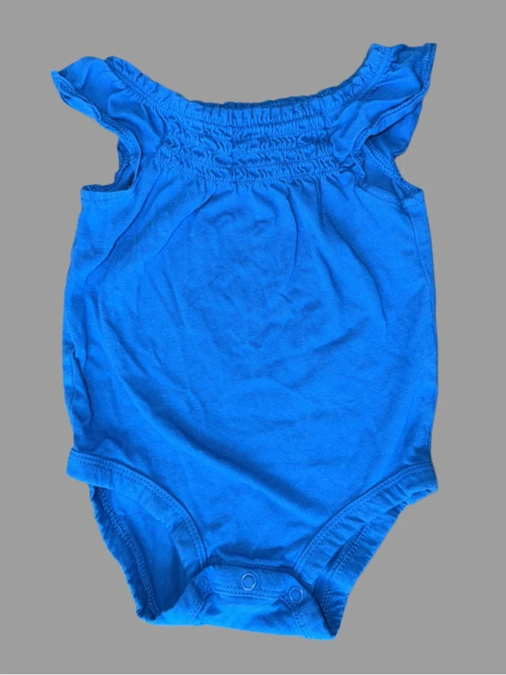 Carters Smocked Ruffle Onesie & Patterned Pants Set | Baby Girl | 6M | Like New